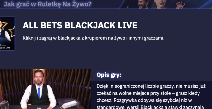 Blackjack Live w Total Casino