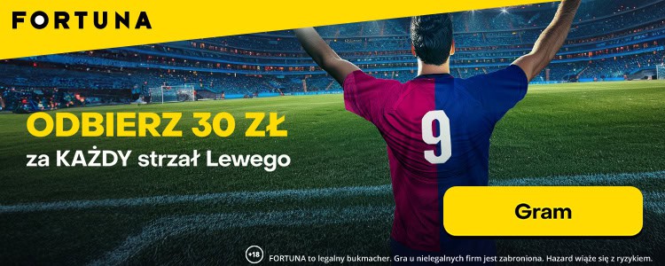 30 PLN za strzał Lewandowskiego z Osasuną